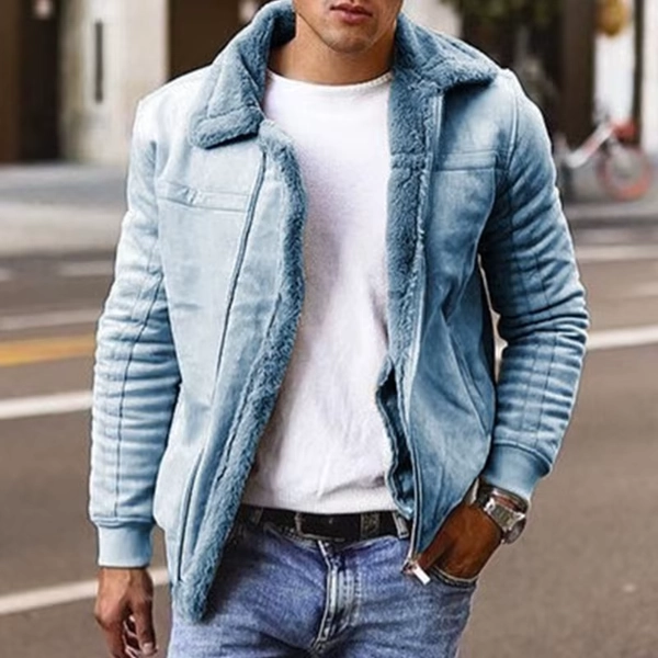 Casual Slim Fit Solid Color Wool Inner Mens Jackets Fall Winter Vintage Turn-down Collar Zipper Coats Mens New Fashion Outerwear - AliExpress 200000343