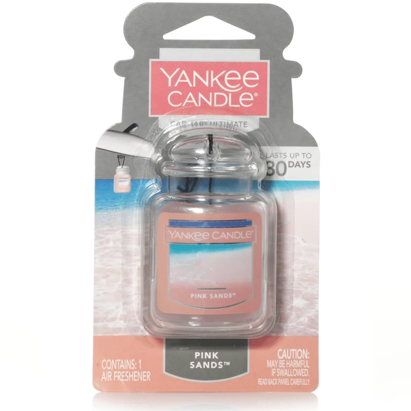 Yankee Candle Car Jar Ultimate Pink Sands Scent, Hanging Car Air Freshener, 1 Count - Walmart.com