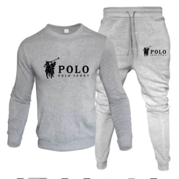 Men's autumn and winter sets of round-neck sweatshirts and jogging pants autumn and winter fashion outdoor fitness and casual - AliExpress 200000343