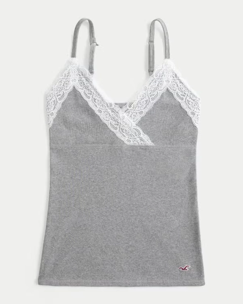 Wrap Lace Trim Layering Cami