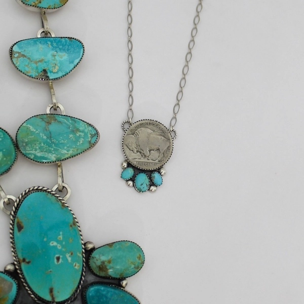 Blaze Buffalo Coin Necklace