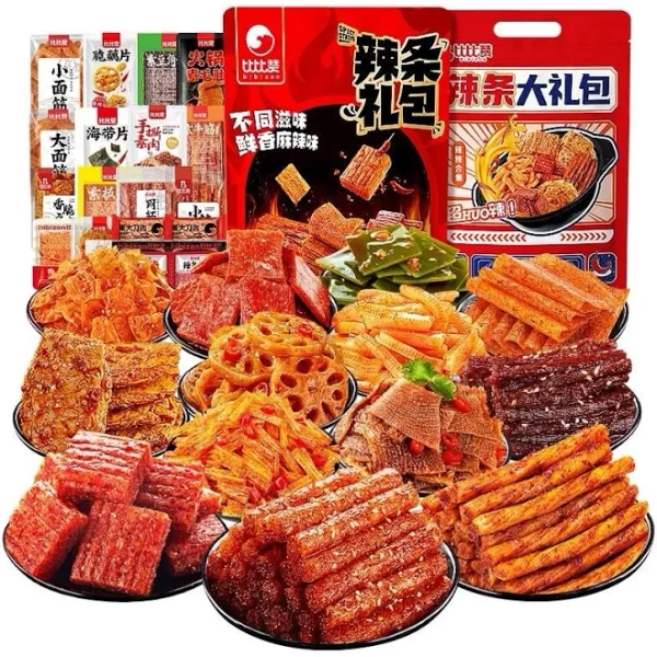 Chinese Latiao Snack A Variety Of Spicy Strips Spicy Big Gluten Snacks