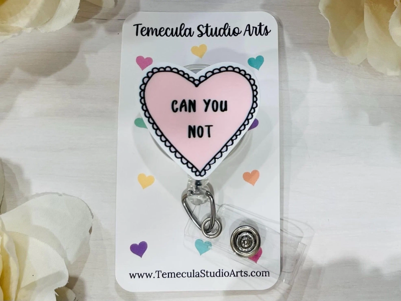 Can You Not | Badge Reel | Medical ID Badge | Nurse Badge Reel Funny | Funny Badge Holder | Work Lanyard | Coworker Gift