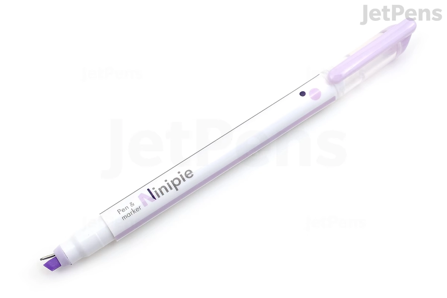 Sun-Star Ninipie Dual Tip Highlighter - Light Violet / Navy | JetPens