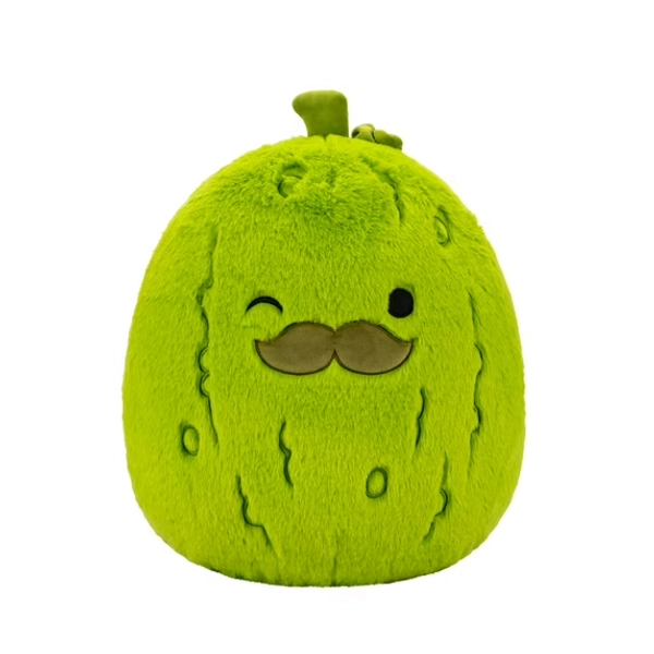 Squishmallows FuzzAMallow Official 12 inch Charles the Pickle with Mustache - Child's Ultra Soft Plush Toy