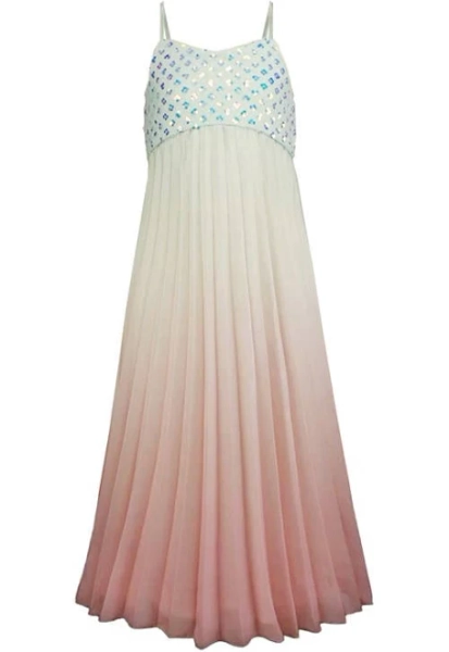 zunie Kids' Embellished Bodice Ombré Party Dress