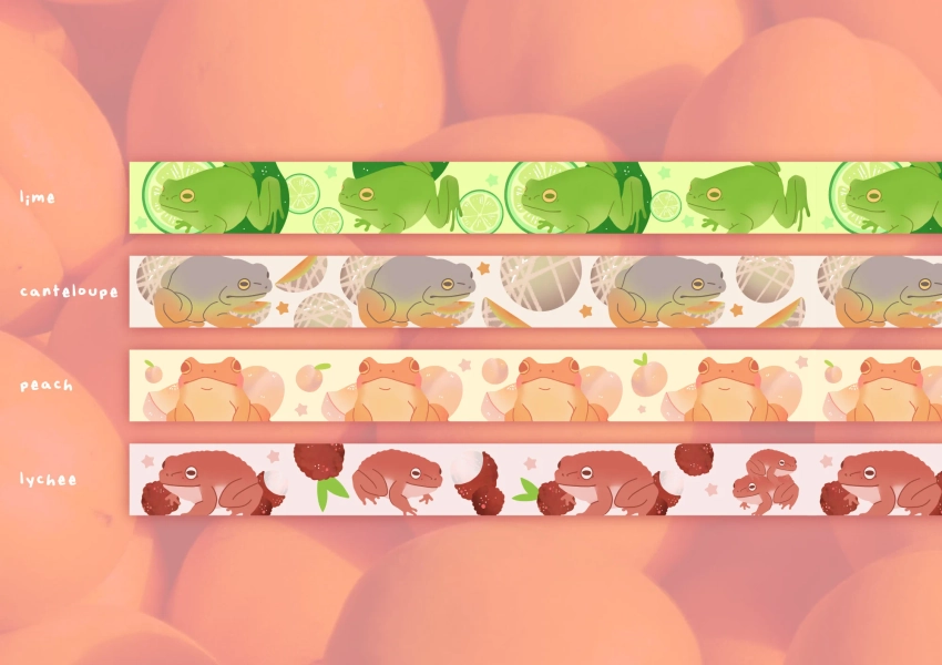 Washi Tape Fruit Salad Frogs - 15mmx10m