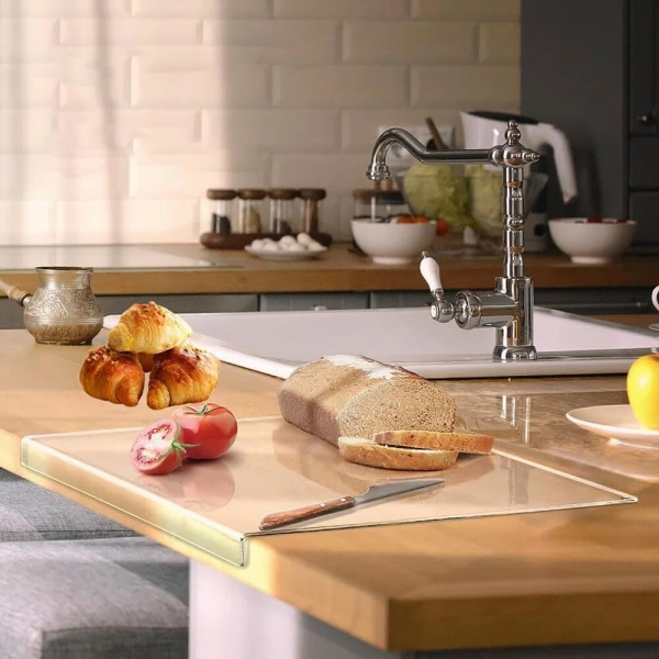 Acrylic Cutting Board With Counter Lip Cutting Board Kitchen Countertop | Wayfair