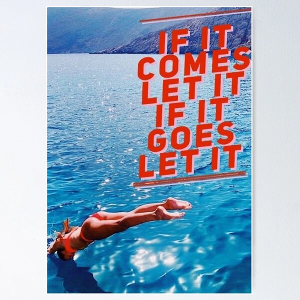 IF IT COMES LET IT IF IT GOES LET IT Poster