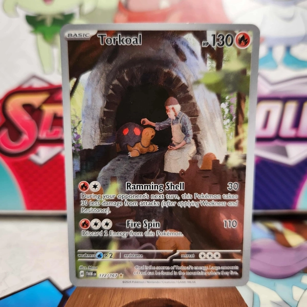 Torkoal 172/167 Illustration Rare - Twilight Masquerade - Pokemon - SHIPS FAST