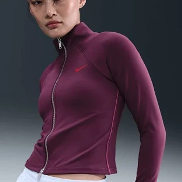 Nike Womens Bordeaux Burgundy Zip Through Sweatshirt Jacket
