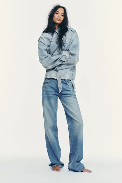 TRF MID-RISE WIDE LEG JEANS