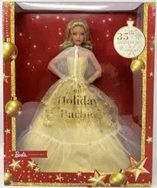 Barbie 2023 Holiday Golden Gown Light Brown Hair Doll