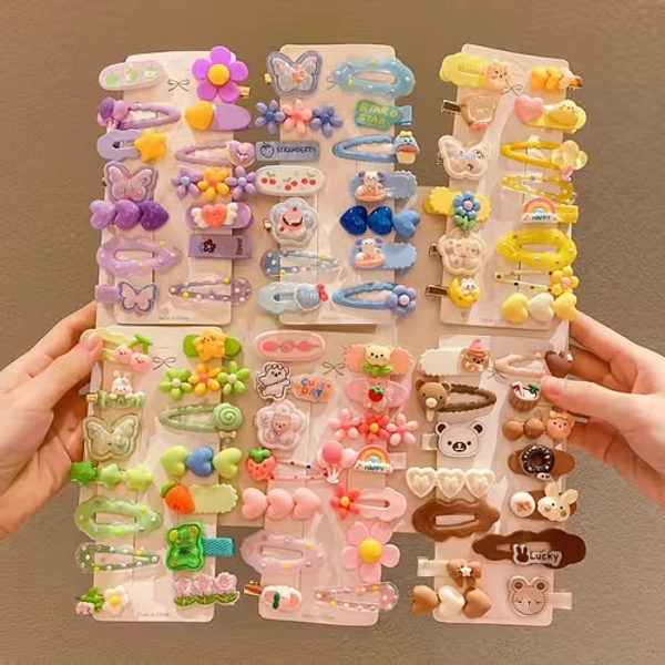 14 28pcs hair additions colorful cute cartoon hair clips - Temu
