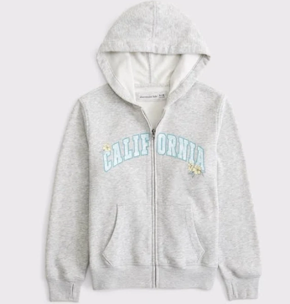 Abercrombie Kids Girls Oversized Graphic Hoodie