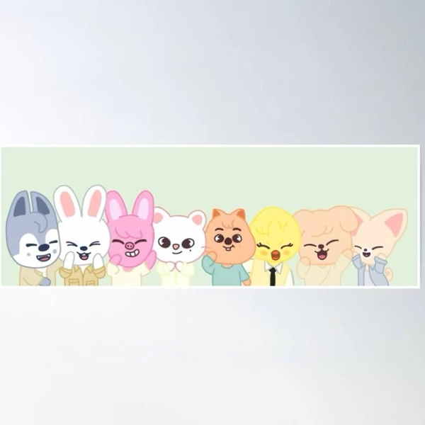 Stray Kids (Skzoo) All Members Nacific Stray Kids Poster by LilMissRandom17