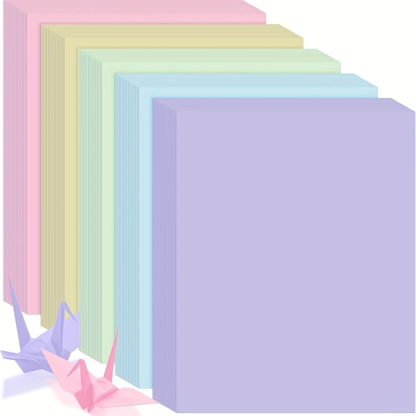 250 Sheets Colored Cardstock Bulk 8.3 X 11.7 Inch Pastel Cardstock Printer Paper 230gsm Thick Assorted Construction Paper For Gift Scrapbook Card Making Printer School Craft