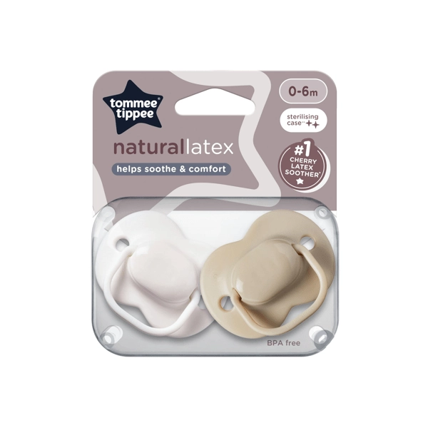 Tommee Tippee Cherry Latex Soother 2 Pack - 0-6 Months