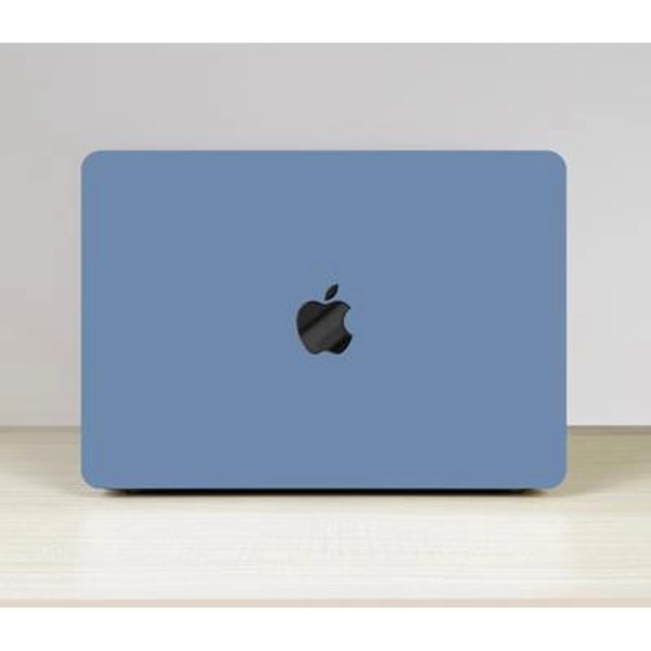 Steel Blue MacBook Laptop Case Cover For MacBook Air 11/13 Pro 13/14/15/16 Touch Bar Retina Customized Name Hard Case Accessories