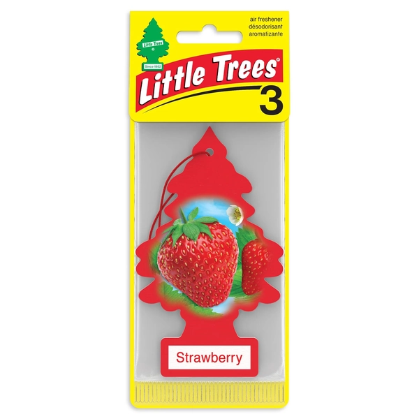 Little Trees Air Freshener Strawberry Fragrance 3-Pack - Walmart.com