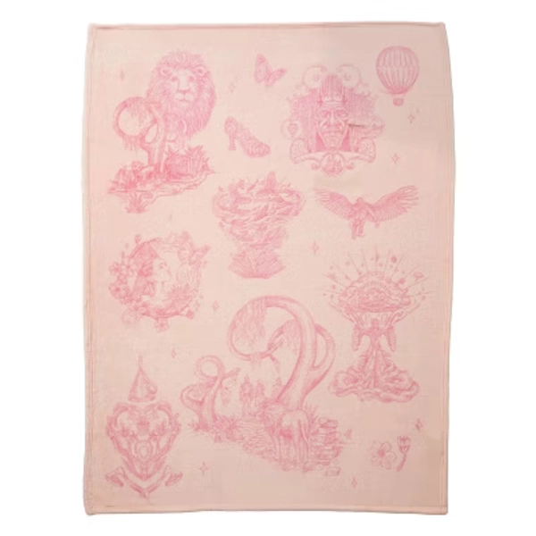 Wicked: For Good x Katie Kime Plush Throw Blanket Pink