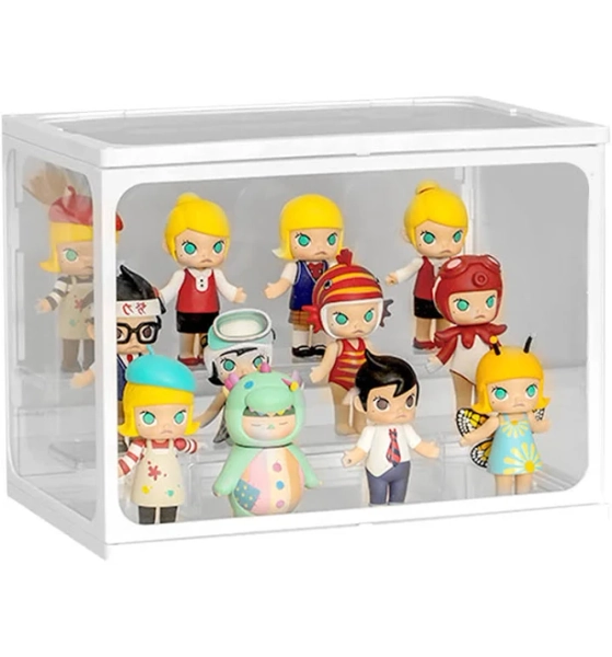 Glass Display Case for Figures with Light