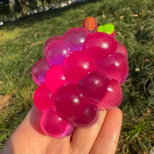 Taba Squishy Handmade Grape Squeeze Toy Sticky Fruit Stress Relief Slow Rebound Sensory Fidget Toy for Anxiety and Focus Gift