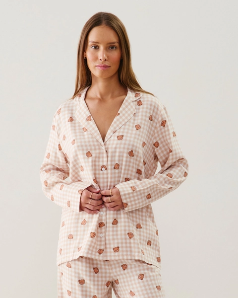 Chemise en flanelle motifs oursons