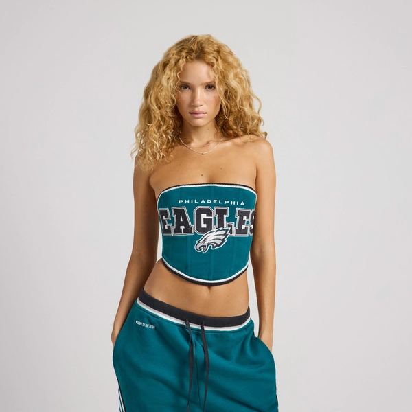 Women's Philadelphia Eagles Off Season x NFL Dark Green Fleece Corset