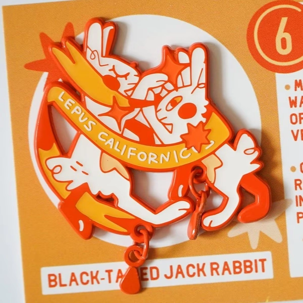 jack rabbits 2" enamel pin