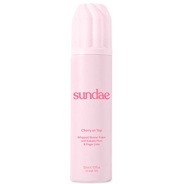 SUNDAE Body Cherry on Top Whipped Shower Foam with Kakadu Plum and Finger Lime 265ml