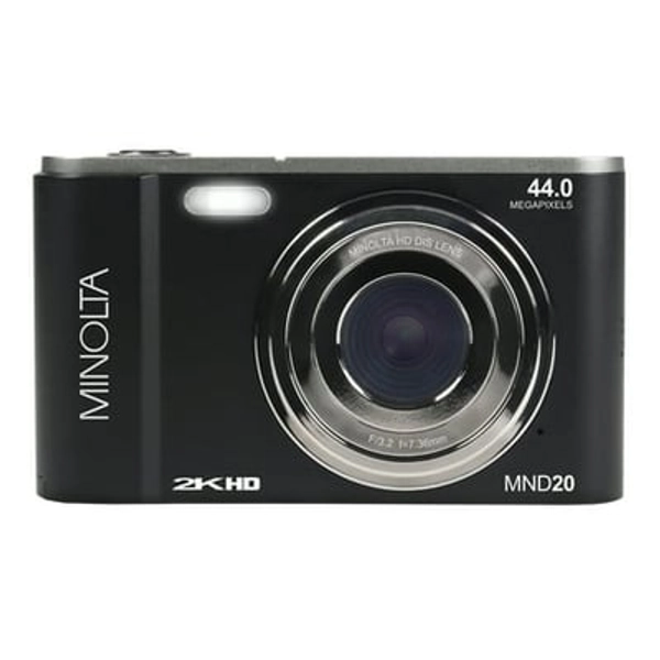 Minolta MND20 16x Digital Zoom 44 MP/2.7K Quad HD Digital Camera (Blue)  MND20-BK