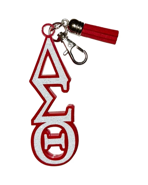 Delta Sigma Theta Acrylic Purse Charm/Keychain