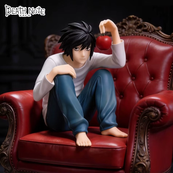 3.15 Inch DEATH NOTE L・Lawliet  Noodle Stopper Figure, PVC Holding Apple Squat Pose, Collectible Model Ornament Gift In Stock - AliExpress 26