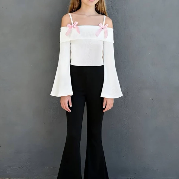 Girls' Off-Shoulder Fashion Set