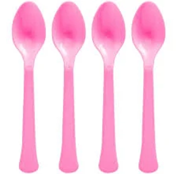 White Plastic Spoons