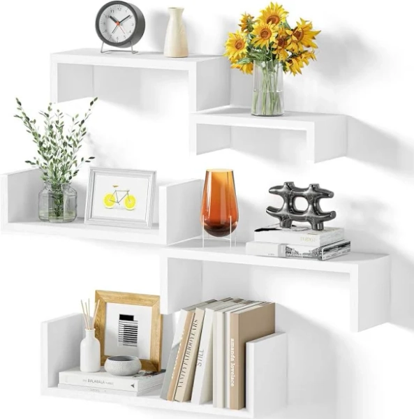 Latitude Run Floating Wall Shelves Set of 5