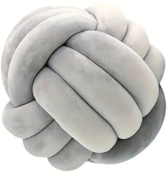 1pc-Knot Pillow, Round Plush Aesthetic Cushion Pillow, Soft and Cute Decoration for Bedroom Sofa