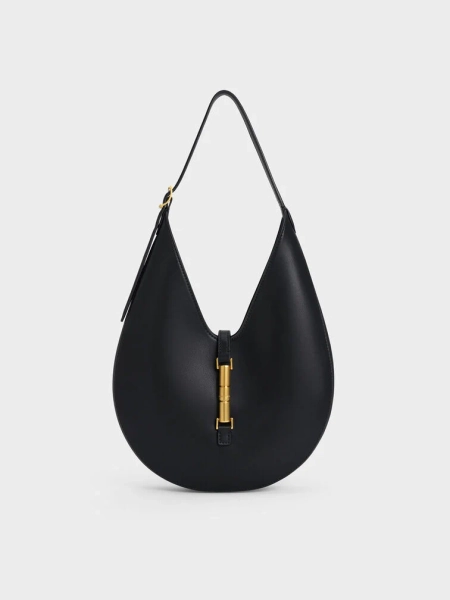 Cesia Metallic-Accent Hobo Bag