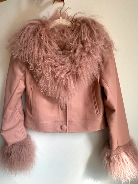 Charlotte Simone Penny Cropped Pink Jacket