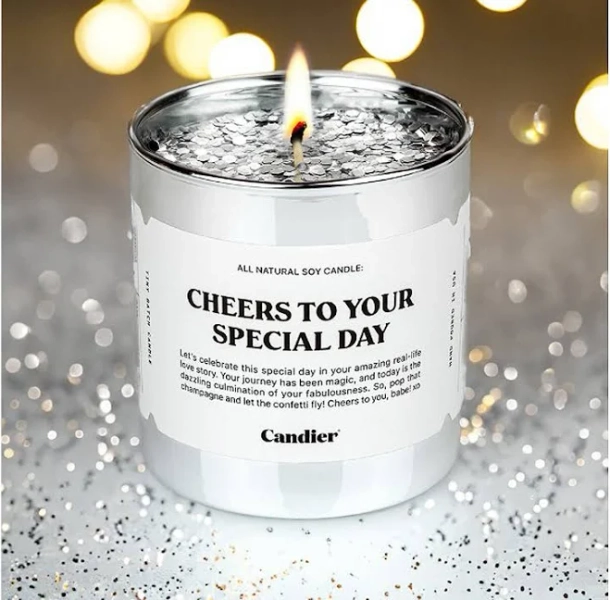 Candier Cheers to Your Special Day Candle