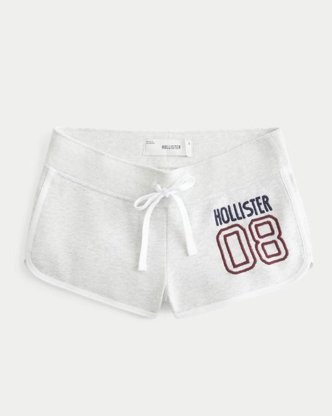 Ultra Low-Rise Logo Graphic Fleece Shortie Shorts