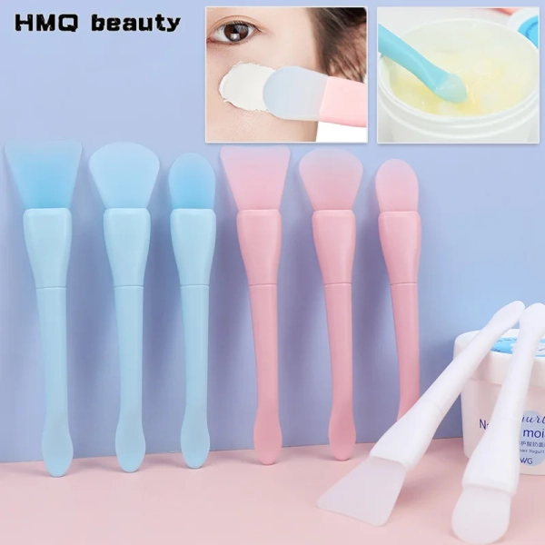 3pcs Dual-Use Facial Mask Brush Reusable Soft Silicone Face Cleaning Scraper DIY Mud Film Special Brushes Beauty Skin Care Tools - AliExpress 66