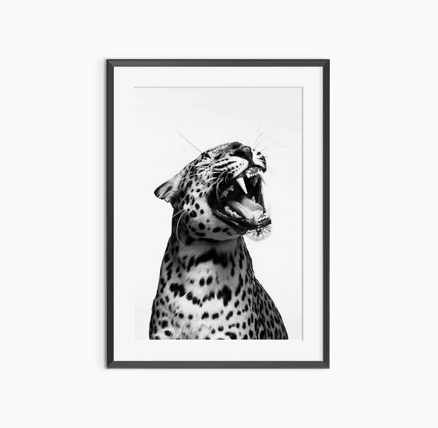 Leopard Print, Photography Prints, Cheetah ' Print, Animal Poster, Bathroom Prints, Black and White Wall Art, Museum Quality Wall Art