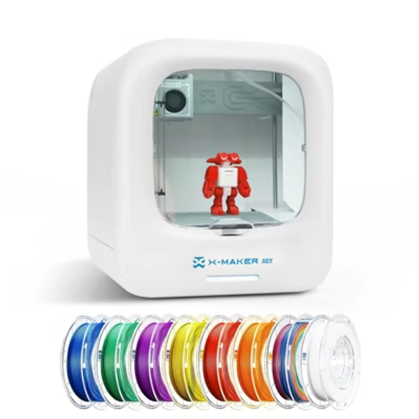 AOSEED Joy 3D Printer for Kids & Families: STEM Educational Toy, AI Design Apps & Customizer, Gift for Kids, White + 8 Filaments