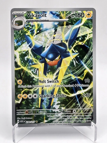 Pokémon Ascended Heroes TCG Vikavolt 230/217 Full Art Illustration Rare Holo 