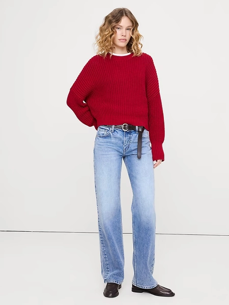 Chunky Cotton Crew-Neck Sweater