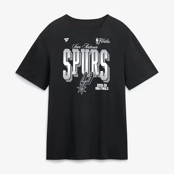 Men's San Antonio Spurs Fanatics Black 2026 NBA Finals T-Shirt