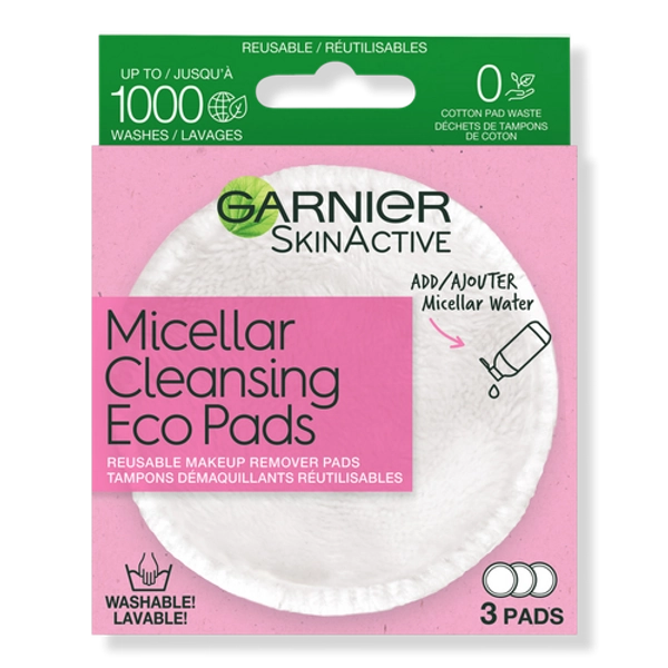 SkinActive Micellar Cleansing Eco Pads, Reusable, 3 Pack