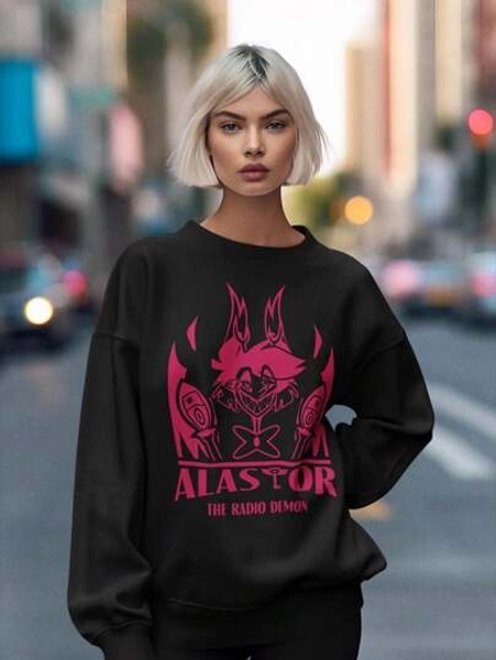 Vintage Alastor Hotel Sweatshirt, Retro Cartoon Shirt, Vintage Style Top, Cartoon Character Gift, Gift For Him , Funny Shirt BG342 (2)